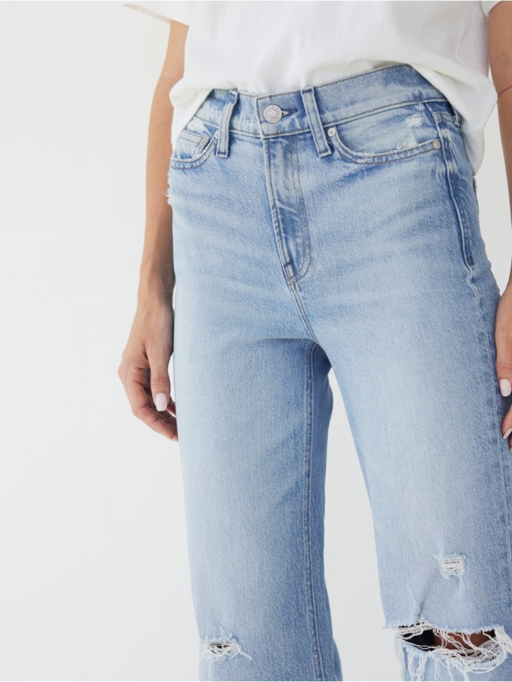 AYR The Secret Sauce Jeans Heirloom Light Blue Wash 29S Relaxed Straight Denim - Picture 5 of 14